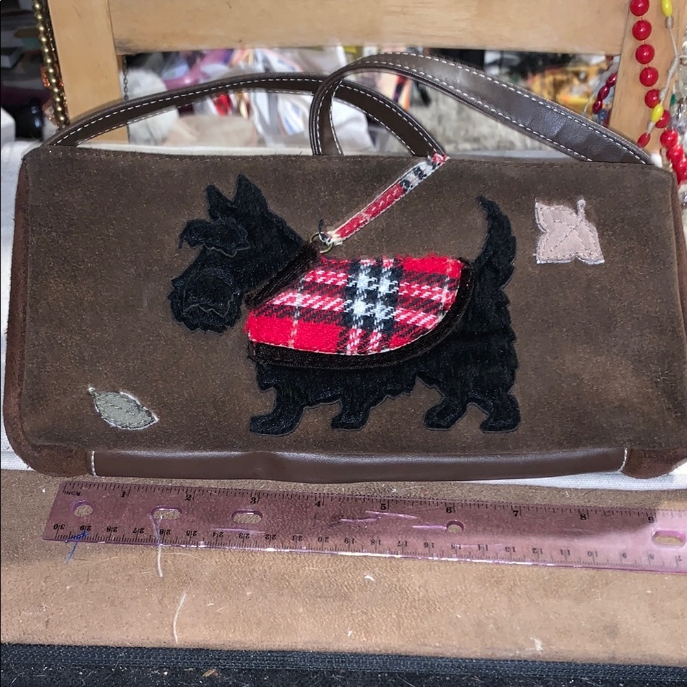 Brown and Red Scottish Terrier Clutch